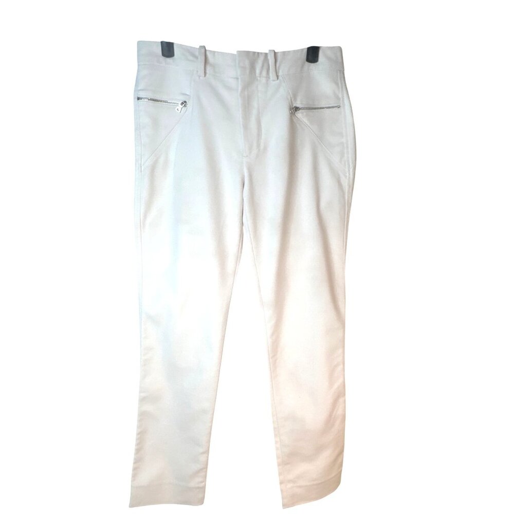 2/$30 ZARA Off White Size S Skinny Pants With Zippered Pockets